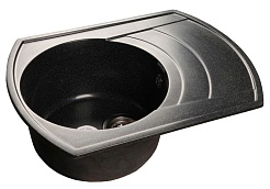 Granfest  Мойка кухонная Rondo GF-R650L Черный – фотография-1